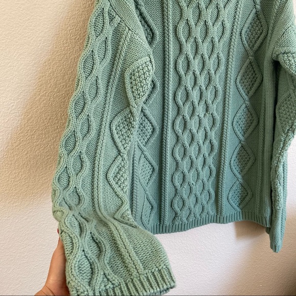 Self Portrait sea green wool oversized knit sweater, medium - Picture 3 of 5